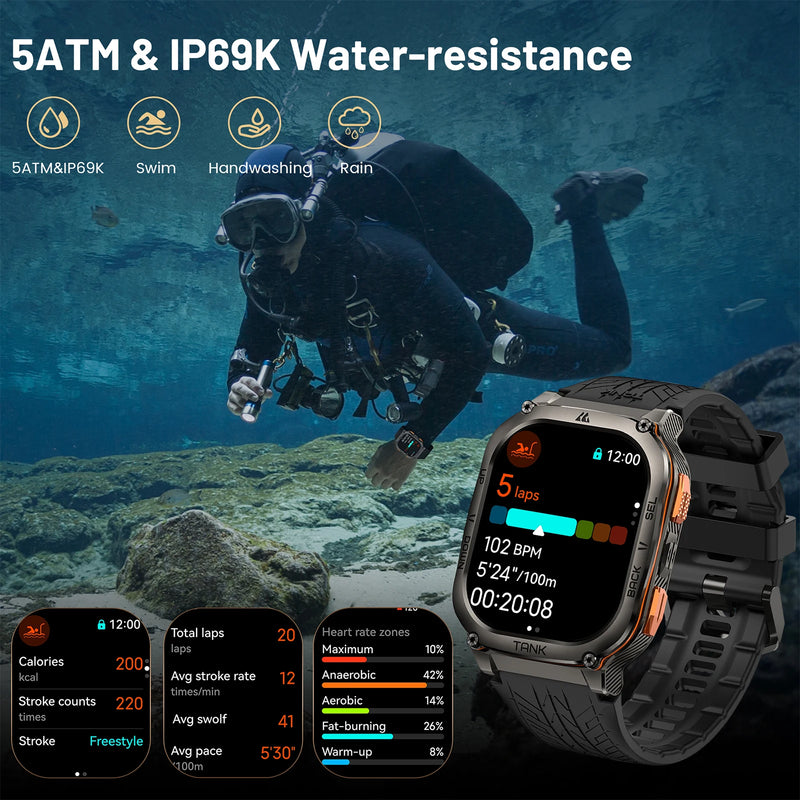 Relógio 2025 Original KOSPET TANK M3 Ultra GPS Smart