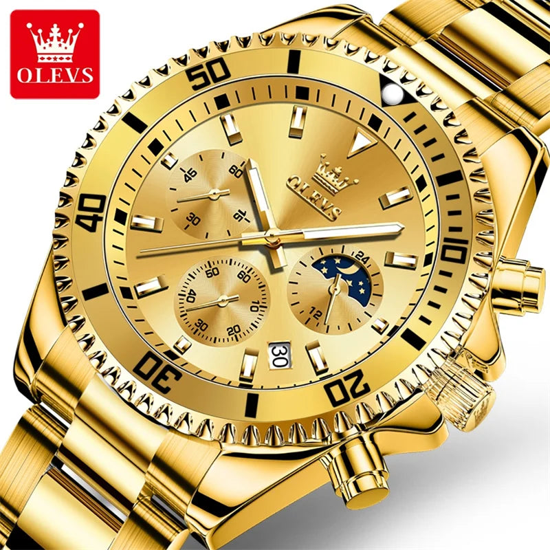 Relógio masculino OLEVS Luxo Quartz