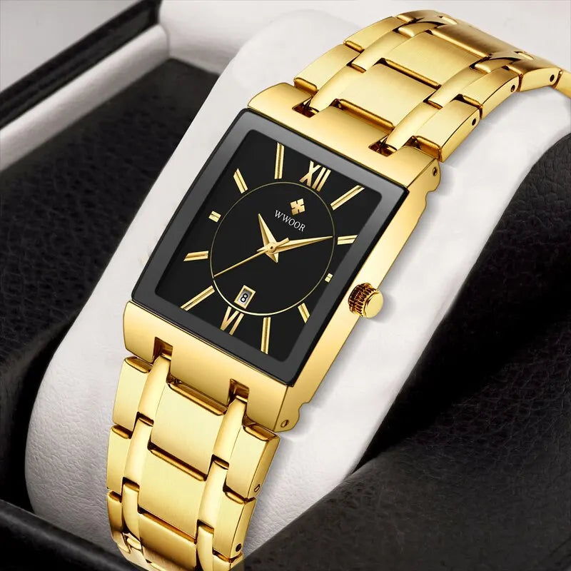 Relógio gold watch wwoor