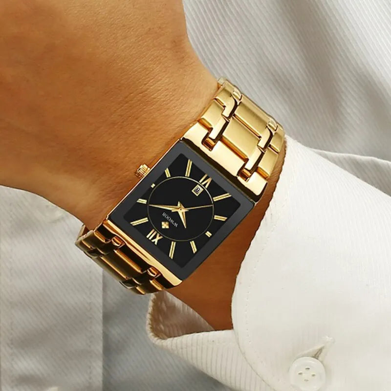 Relógio gold watch wwoor